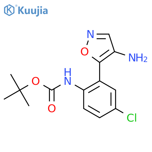 tert-butyl N-2-(4-amino-1,2-oxazol-5-yl)-4-chlorophenylcarbamate structure