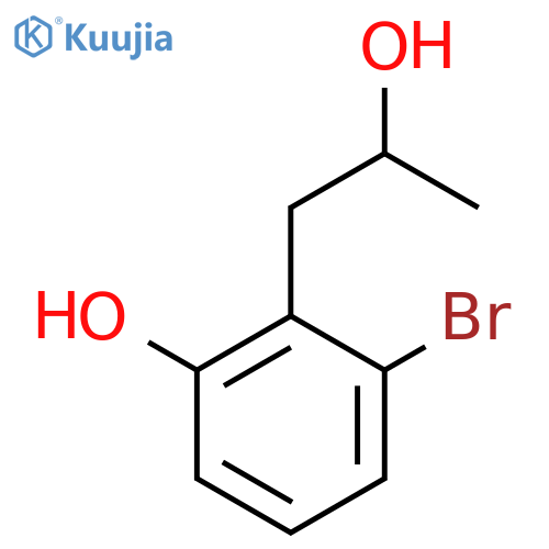 3-bromo-2-(2-hydroxypropyl)phenol structure