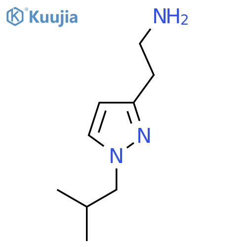 2-1-(2-methylpropyl)-1H-pyrazol-3-ylethan-1-amine structure