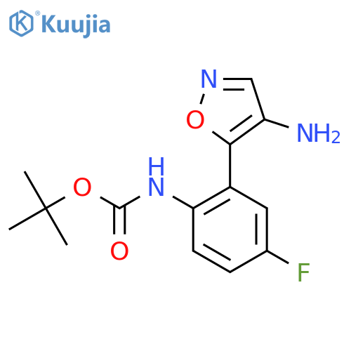 tert-butyl N-2-(4-amino-1,2-oxazol-5-yl)-4-fluorophenylcarbamate structure