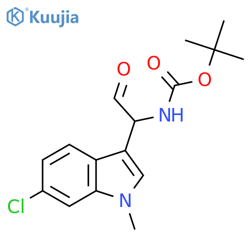 tert-butyl N-[1-(6-chloro-1-methyl-1H-indol-3-yl)-2-oxoethyl]carbamate structure