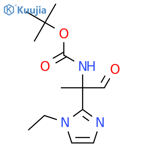 tert-butyl N-2-(1-ethyl-1H-imidazol-2-yl)-1-oxopropan-2-ylcarbamate structure