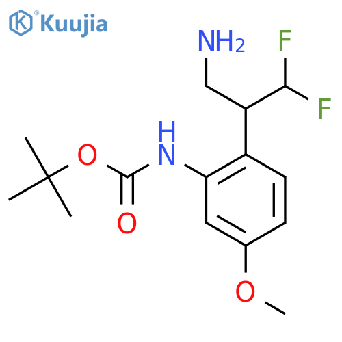 tert-butyl N-2-(3-amino-1,1-difluoropropan-2-yl)-5-methoxyphenylcarbamate structure