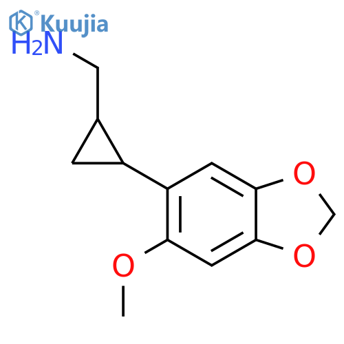 [2-(6-Methoxy-1,3-dioxaindan-5-yl)cyclopropyl]methanamine structure