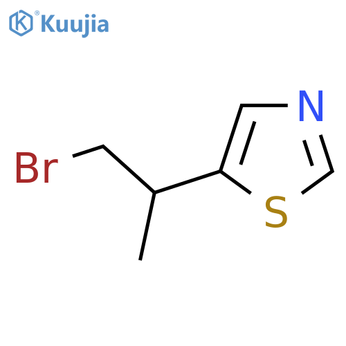 5-(1-bromopropan-2-yl)-1,3-thiazole structure