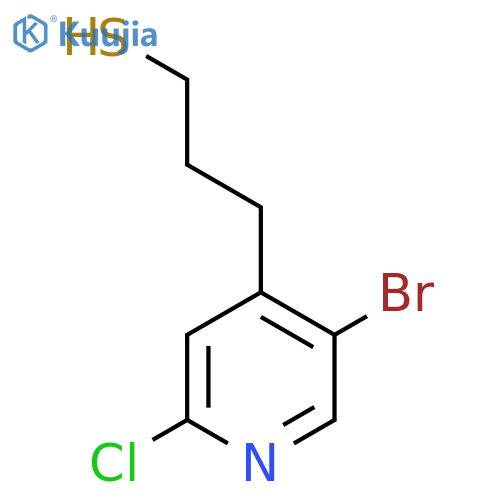 3-(5-bromo-2-chloropyridin-4-yl)propane-1-thiol structure