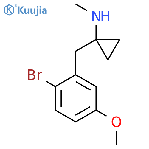 1-(2-bromo-5-methoxyphenyl)methyl-N-methylcyclopropan-1-amine structure