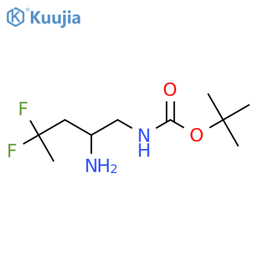 tert-butyl N-(2-amino-4,4-difluoropentyl)carbamate structure