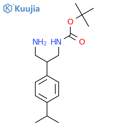 tert-butyl N-{3-amino-2-4-(propan-2-yl)phenylpropyl}carbamate structure