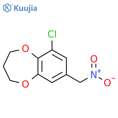 6-chloro-8-(nitromethyl)-3,4-dihydro-2H-1,5-benzodioxepine structure