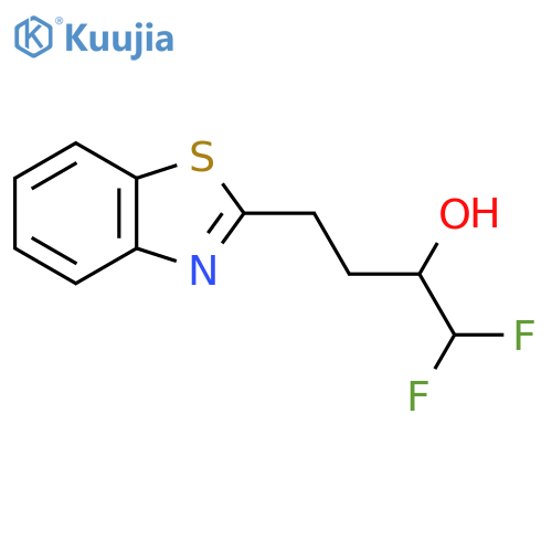 4-(1,3-benzothiazol-2-yl)-1,1-difluorobutan-2-ol structure