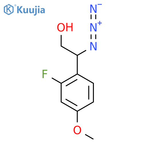 2-azido-2-(2-fluoro-4-methoxyphenyl)ethan-1-ol structure