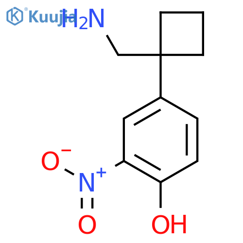 4-1-(aminomethyl)cyclobutyl-2-nitrophenol structure