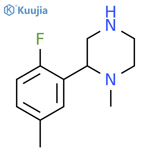 2-(2-fluoro-5-methylphenyl)-1-methylpiperazine structure
