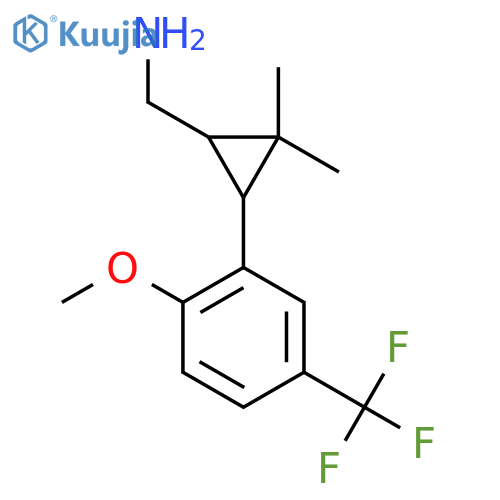 {3-2-methoxy-5-(trifluoromethyl)phenyl-2,2-dimethylcyclopropyl}methanamine structure