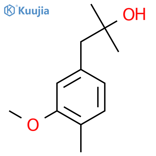 1-(3-methoxy-4-methylphenyl)-2-methylpropan-2-ol structure
