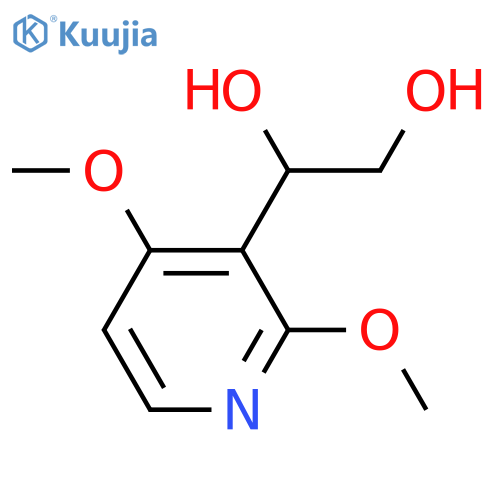 1-(2,4-dimethoxypyridin-3-yl)ethane-1,2-diol structure