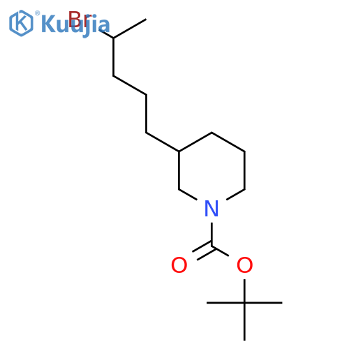 tert-butyl 3-(4-bromopentyl)piperidine-1-carboxylate structure