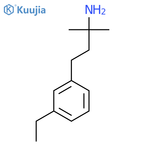 4-(3-ethylphenyl)-2-methylbutan-2-amine structure