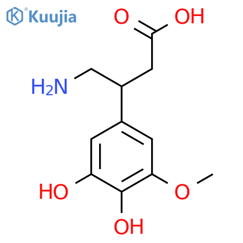 4-amino-3-(3,4-dihydroxy-5-methoxyphenyl)butanoic acid structure