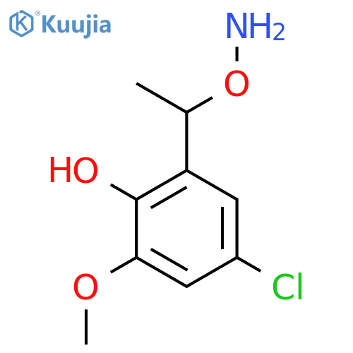 2-1-(aminooxy)ethyl-4-chloro-6-methoxyphenol structure