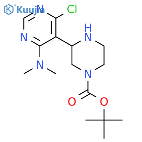 tert-butyl 3-4-chloro-6-(dimethylamino)pyrimidin-5-ylpiperazine-1-carboxylate structure