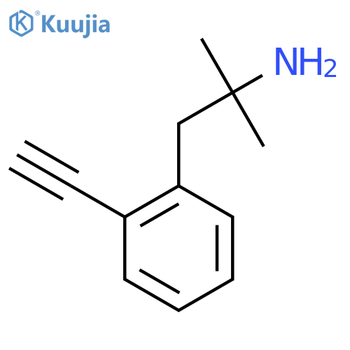 1-(2-ethynylphenyl)-2-methylpropan-2-amine structure