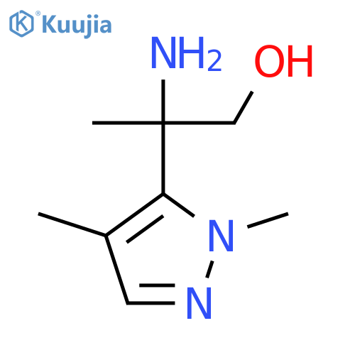2-amino-2-(1,4-dimethyl-1H-pyrazol-5-yl)propan-1-ol structure