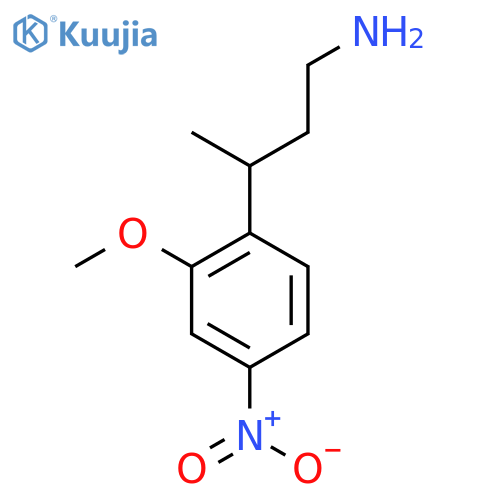 3-(2-Methoxy-4-nitrophenyl)butan-1-amine structure
