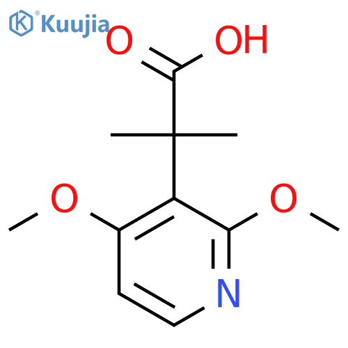 2-(2,4-dimethoxypyridin-3-yl)-2-methylpropanoic acid structure