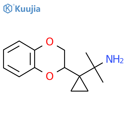 2-1-(2,3-dihydro-1,4-benzodioxin-2-yl)cyclopropylpropan-2-amine structure