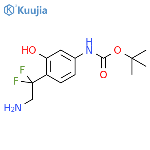 tert-butyl N-4-(2-amino-1,1-difluoroethyl)-3-hydroxyphenylcarbamate structure