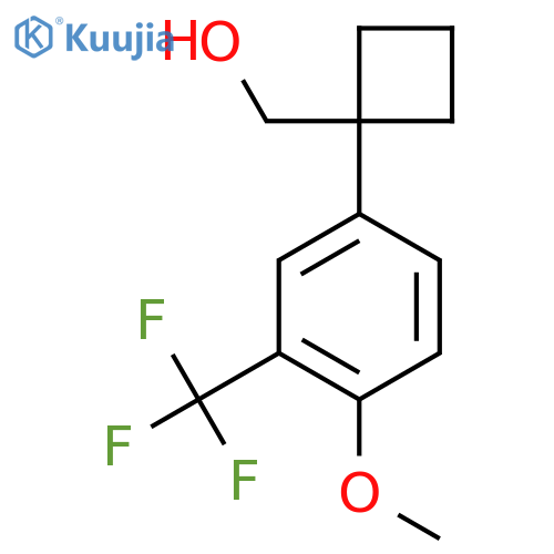 {1-4-methoxy-3-(trifluoromethyl)phenylcyclobutyl}methanol structure