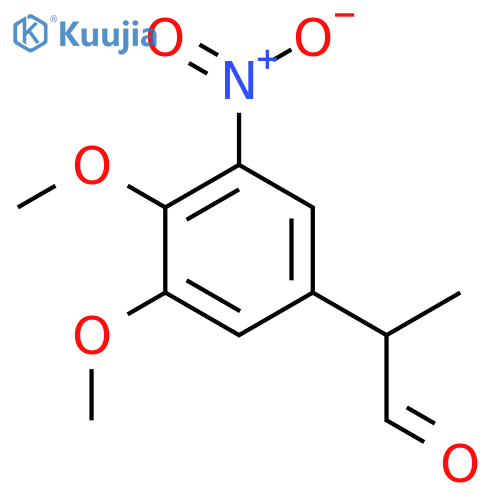 2-(3,4-dimethoxy-5-nitrophenyl)propanal structure