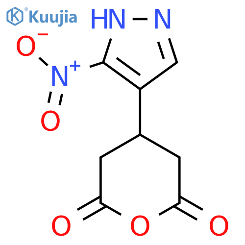 4-(3-nitro-1H-pyrazol-4-yl)oxane-2,6-dione structure