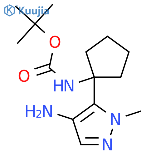 tert-butyl N-1-(4-amino-1-methyl-1H-pyrazol-5-yl)cyclopentylcarbamate structure