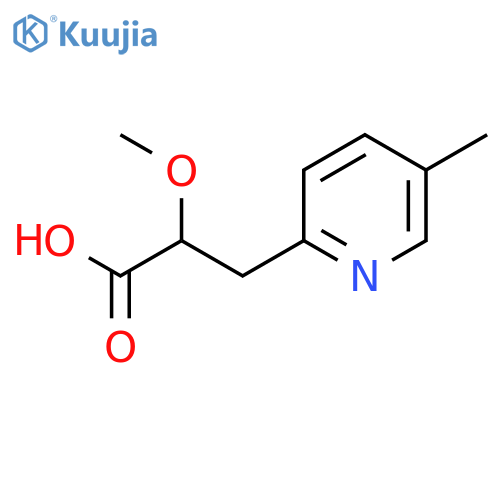 2-methoxy-3-(5-methylpyridin-2-yl)propanoic acid structure