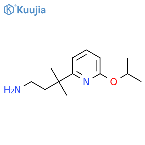 3-methyl-3-6-(propan-2-yloxy)pyridin-2-ylbutan-1-amine structure