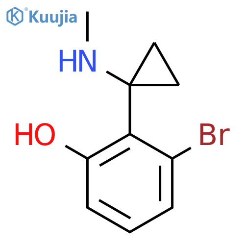 3-bromo-2-1-(methylamino)cyclopropylphenol structure