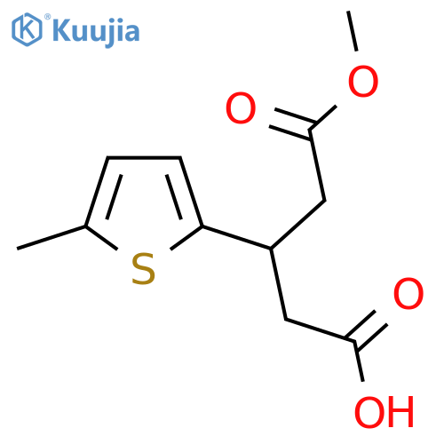5-methoxy-3-(5-methylthiophen-2-yl)-5-oxopentanoic acid structure