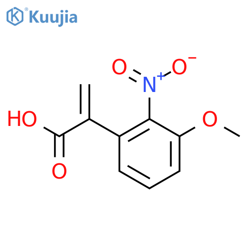 2-(3-methoxy-2-nitrophenyl)prop-2-enoic acid structure