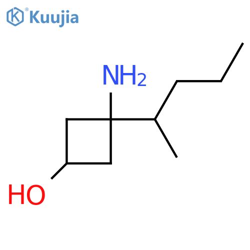 3-amino-3-(pentan-2-yl)cyclobutan-1-ol structure