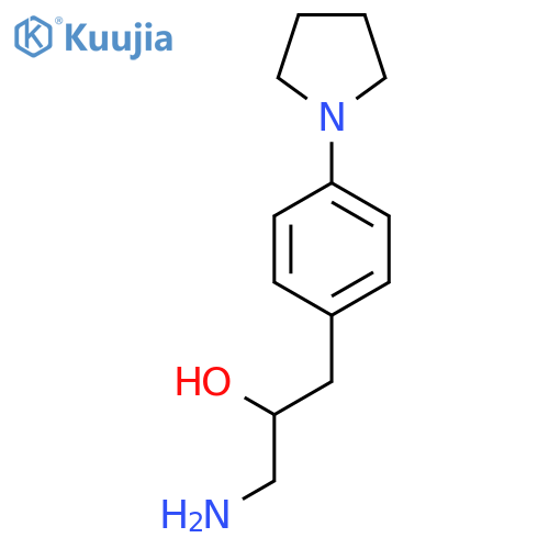1-amino-3-4-(pyrrolidin-1-yl)phenylpropan-2-ol structure
