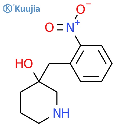 3-(2-nitrophenyl)methylpiperidin-3-ol structure