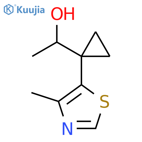 1-1-(4-methyl-1,3-thiazol-5-yl)cyclopropylethan-1-ol structure