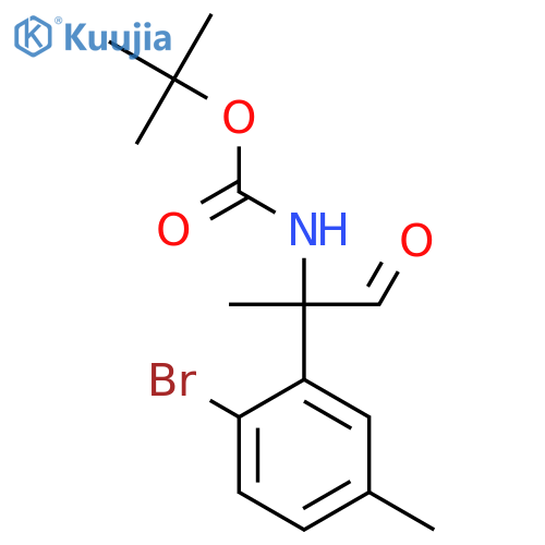 tert-butyl N-2-(2-bromo-5-methylphenyl)-1-oxopropan-2-ylcarbamate structure