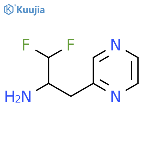 1,1-difluoro-3-(pyrazin-2-yl)propan-2-amine structure