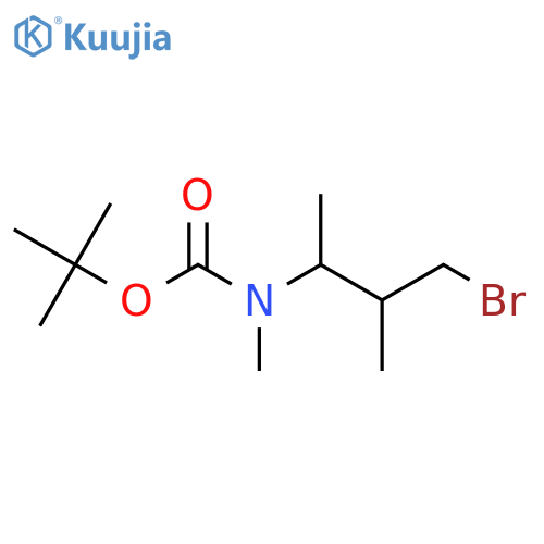 tert-butyl N-(4-bromo-3-methylbutan-2-yl)-N-methylcarbamate structure