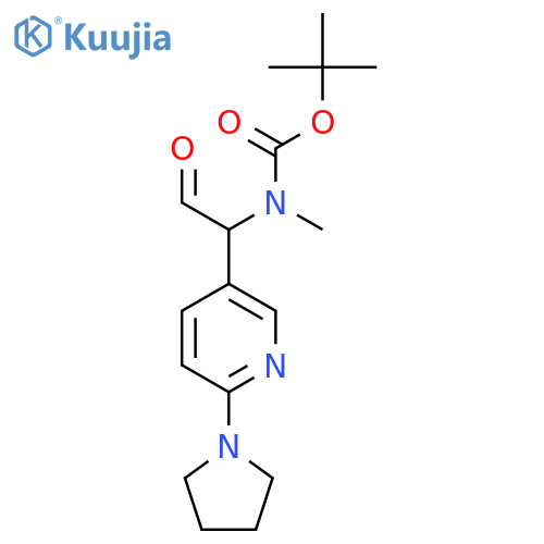 tert-butyl N-methyl-N-{2-oxo-1-6-(pyrrolidin-1-yl)pyridin-3-ylethyl}carbamate structure