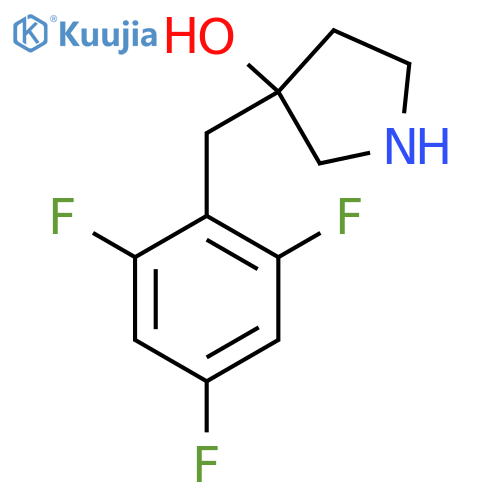 3-(2,4,6-trifluorophenyl)methylpyrrolidin-3-ol structure